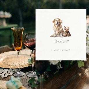 Serviette En Papier Mouchoirs de mariage personnalisés pour animaux II