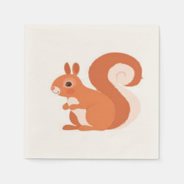 Serviette En Papier mouchoirs en papier écureuil (Devant)