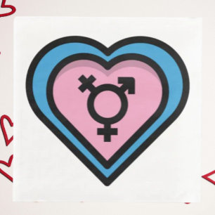 Serviette En Papier Mouchoirs en papier Fierté Trans au Cœur