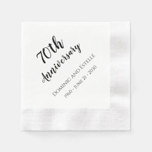 Serviette En Papier Mouchoirs en papier personnalisés pour les 70 ans 