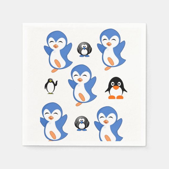 Serviette En Papier Mouchoirs en papier Pingouin Mignon (Devant)