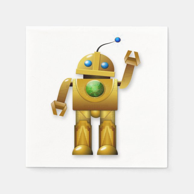 Serviette En Papier Mouchoirs en papier Robot Amical (Devant)