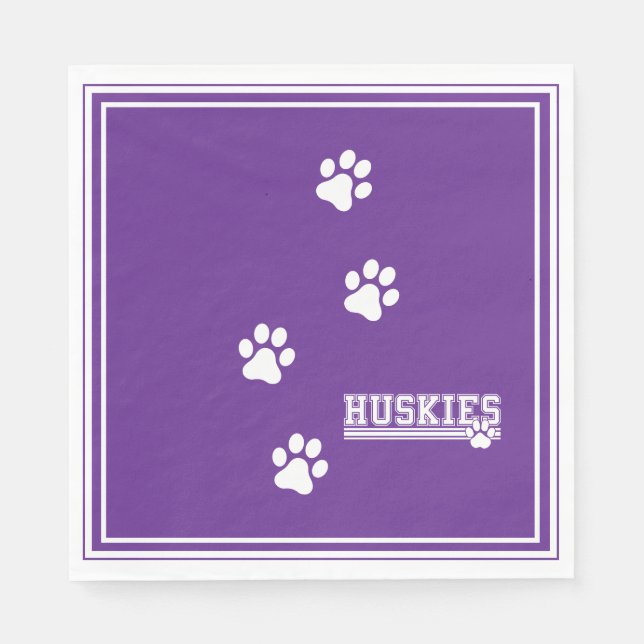 Serviette En Papier Mouchoirs Huskies  (Devant)