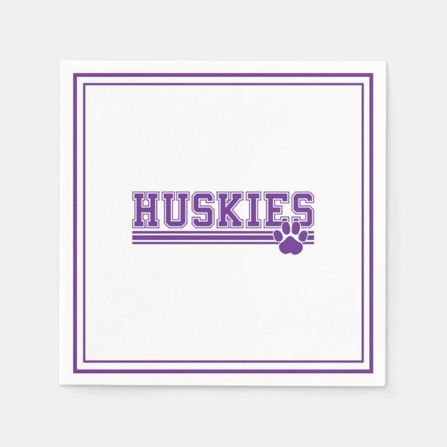 Serviette En Papier Mouchoirs Huskies  (Devant)