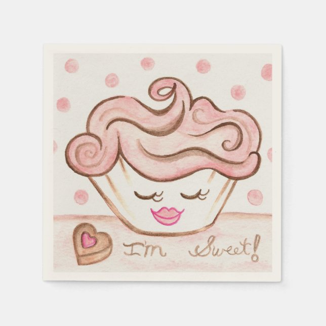 Serviette En Papier Mouchoirs jolis gâteaux (Devant)