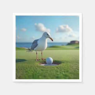 Serviette En Papier Mouette avec balle de golf