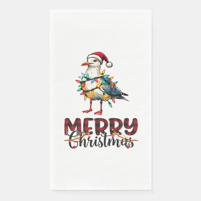 Serviette En Papier Mouette marine Mouette marine Oiseau de mer Noël C (Devant)