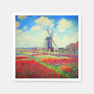 Serviette En Papier Moulin à vin Monet Tulips