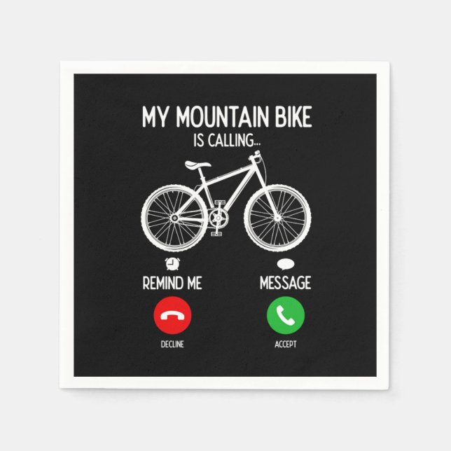 Serviette En Papier Mountain Biking MTB Downhill Cyclist Cycling Gift (Devant)