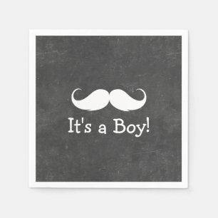 Serviette En Papier Moustache de tableau c'est un baby shower de
