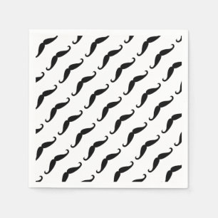 Serviette En Papier Moustache noire