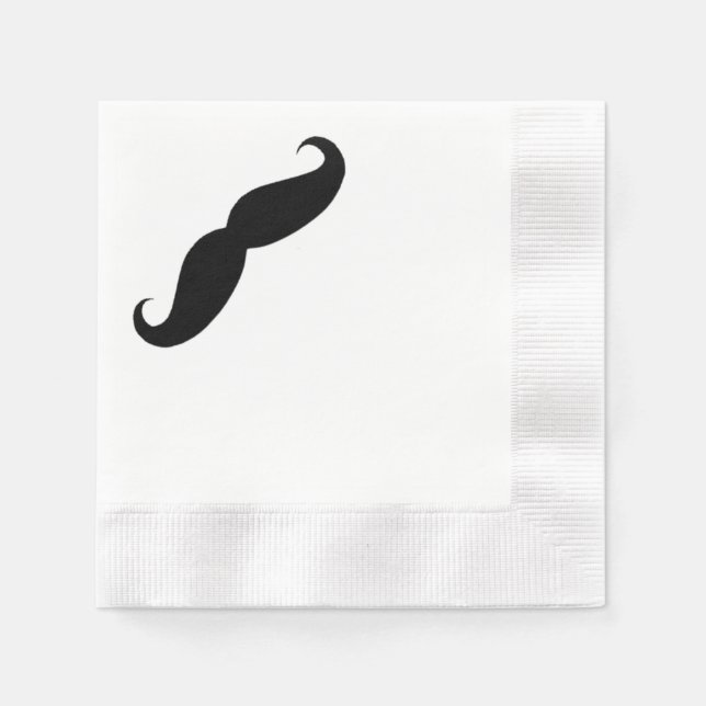 Serviette En Papier Moustache serviettes (Devant)