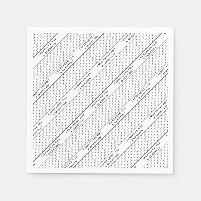 Serviette En Papier Moustache Vous Une Question Mood Stripe (Devant)