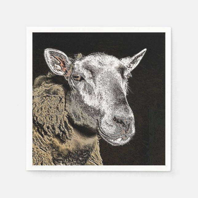 SERVIETTE EN PAPIER MOUTON (Devant)