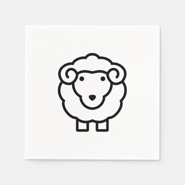 Serviette En Papier Mouton (Devant)
