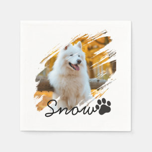 Serviette En Papier Mug personnalisé avec photo et nom d'animal de com