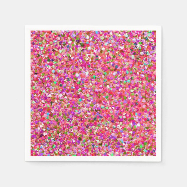 Serviette En Papier Multicolor Modern Modern Grit Glitter #4 (Devant)