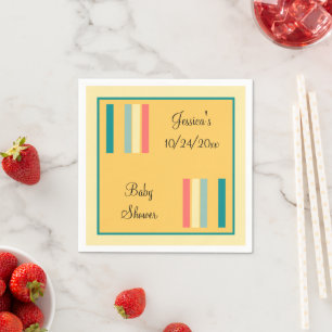 Serviette En Papier Multicolor personnalisé2 Obtenons la plage