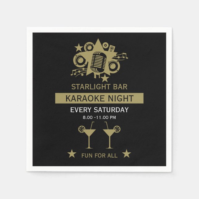 Serviette En Papier Mur de promotion Karaoke (Devant)