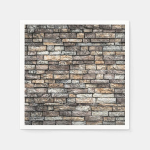 Serviette En Papier Mur en brique gris