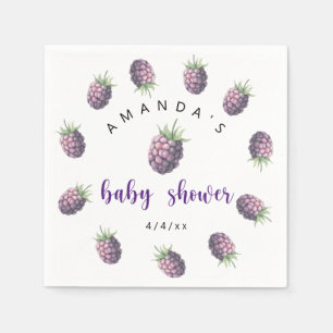 Serviette En Papier Mûres - Baby shower