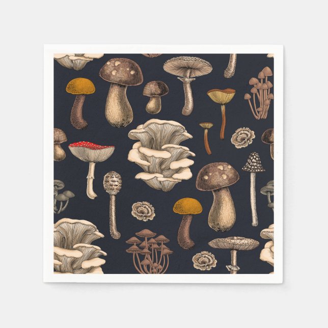 Serviette En Papier Mushrooms sauvages (Devant)