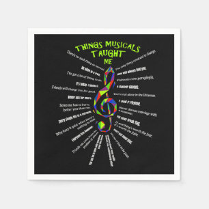 Serviette En Papier Music Atre Things Musical A Enseigné L'Acteur 3