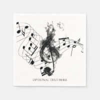Music Note Luxe noir et blanc Personnalisé