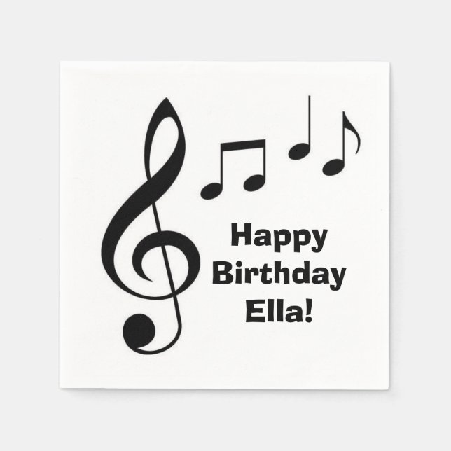 Serviette En Papier "Music Notes" Papier Napkins (Devant)