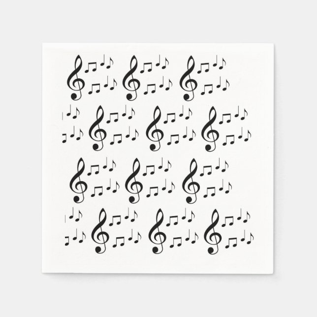 Serviette En Papier "Music Notes" Papier Napkins (Devant)