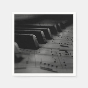 Serviette En Papier Music Piano Keys