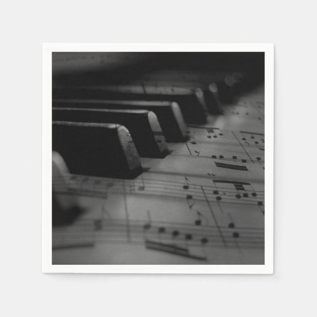 Serviette En Papier Music Piano Keys (Devant)