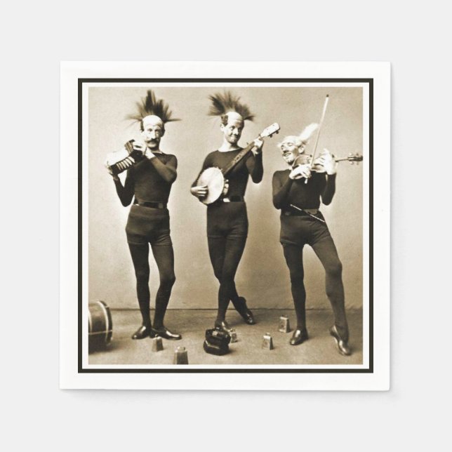 Serviette En Papier Musiciens fou Fruitcake (Devant)