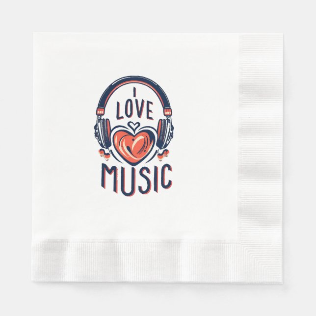 Serviette En Papier musique  (Devant)