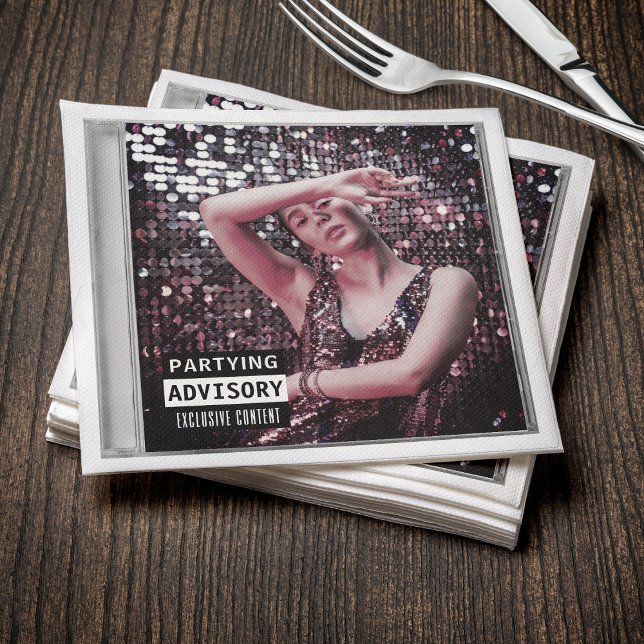 Serviette En Papier Musique CD Coque Album Couverture Anniversaire (Music CD Case Album Cover Birthday Party Napkins
)