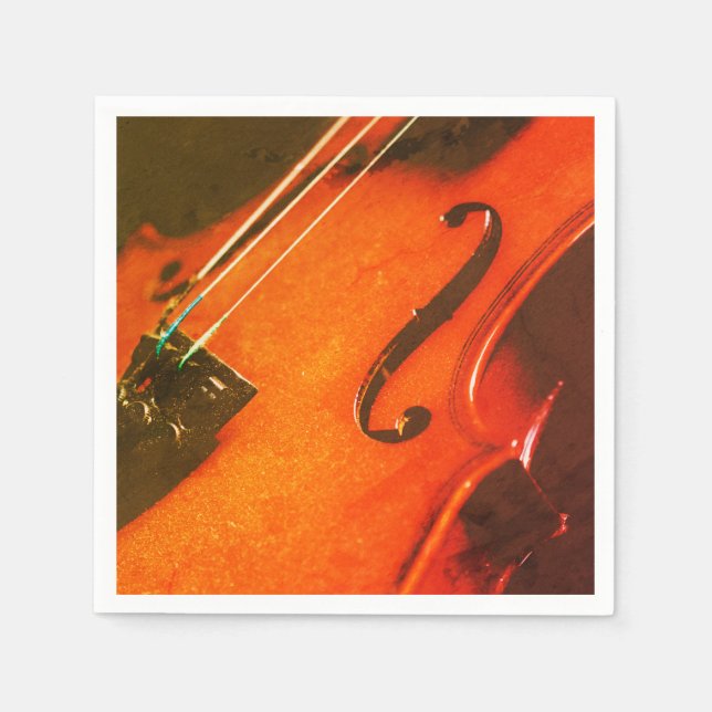 Serviette en papier Musique d'instrument de violon (Devant)