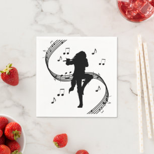 Serviette En Papier Musique d'un incroyable joueur de flûte solitaire