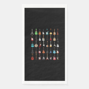 Serviette En Papier Musique guitar