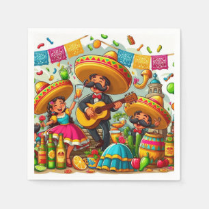 Serviette En Papier Musique mexicaine Mariachi