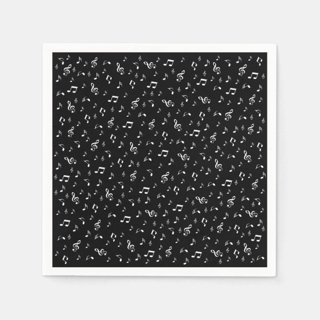 Serviette En Papier musique, note, clef, bande, symbole, brillant, élé (Devant)