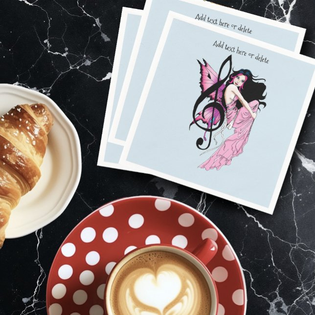 Serviette En Papier Musique Note Papillons Fairy (Créateur téléchargé)