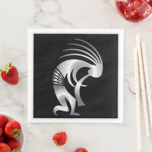 Serviette En Papier Musique Southwestern Silver Kokopelli Napkins