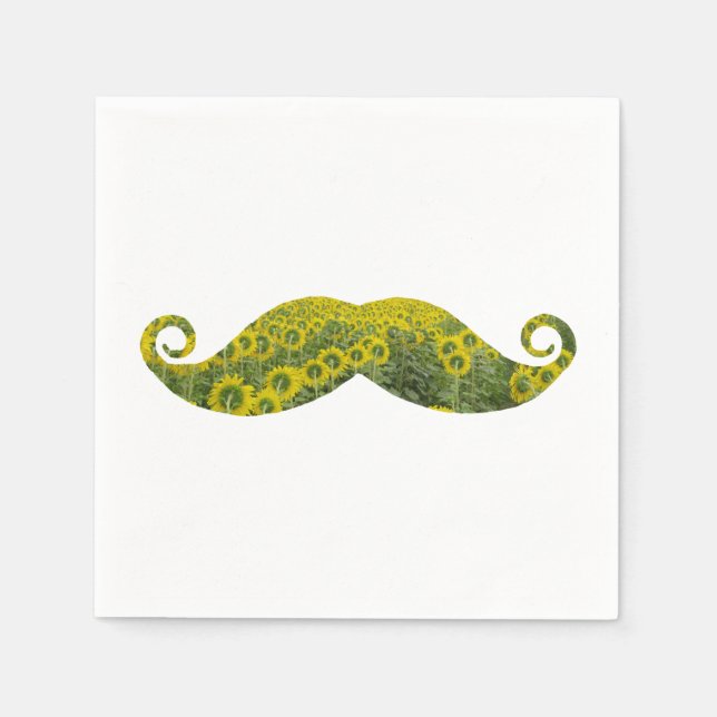 Serviette En Papier Mustcahes Papier-Cocktail serviettes (Devant)