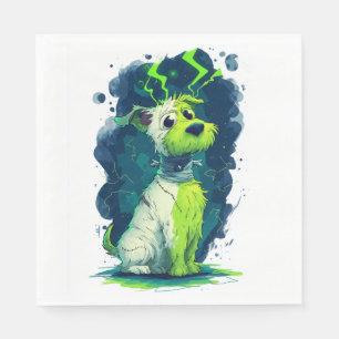 Serviette En Papier Mutt Monstre - Chien Mignon d'Halloween