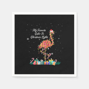 Serviette En Papier My favorite Is Christmas Lights Costume Flamingo