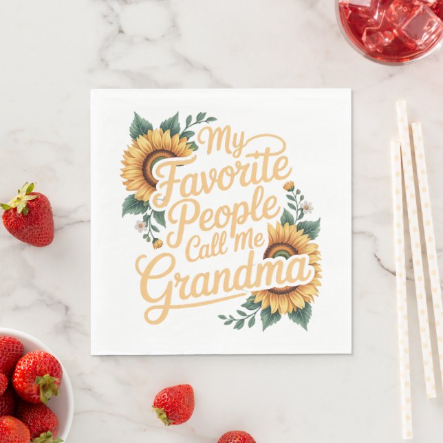 Serviette En Papier My Favorite People Call Me Grandma Mother's Day (En situation)