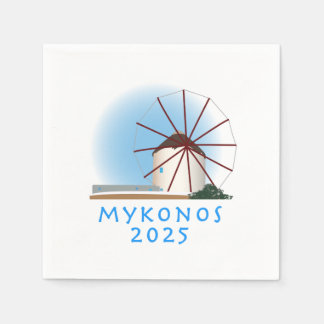 Serviette En Papier Mykonos Cocktail Napkin