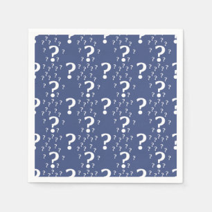 Serviette En Papier Mystère question marque énigme puzzle bleu
