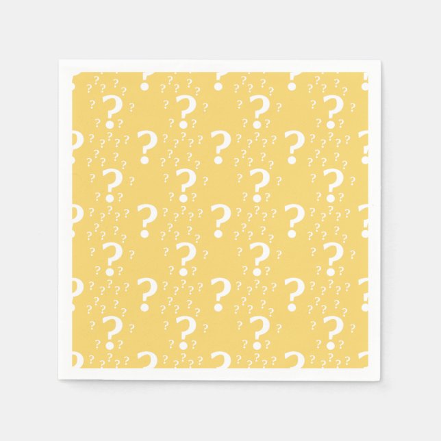 Serviette En Papier Mystère question marque énigme puzzle jaune (Devant)