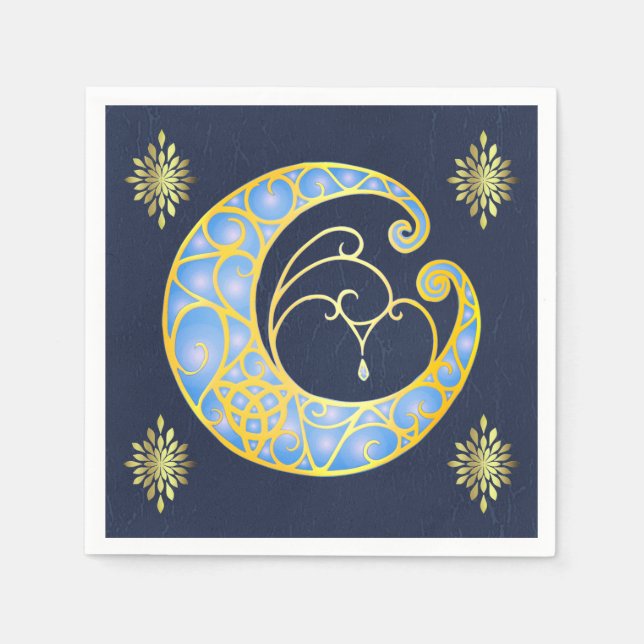 Serviette En Papier Mystical Celtic Moon (Devant)